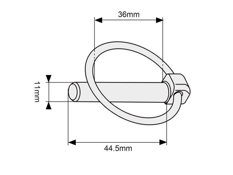 S.39 Round Linch Pin, Pin Ø11mm x 44.5mm