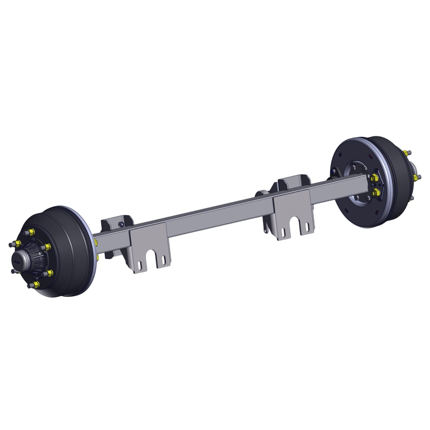 Braked Full Beam Axle 70mm SQ 3500kg