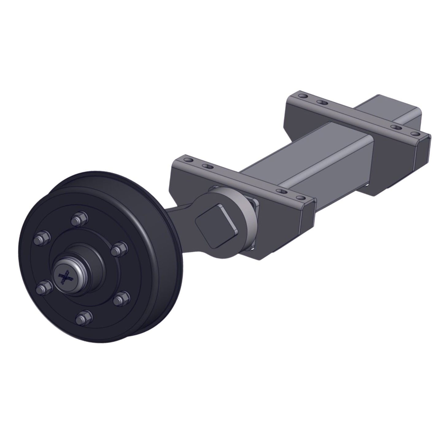 Braked Axle Rubbaride Stub 3500kg