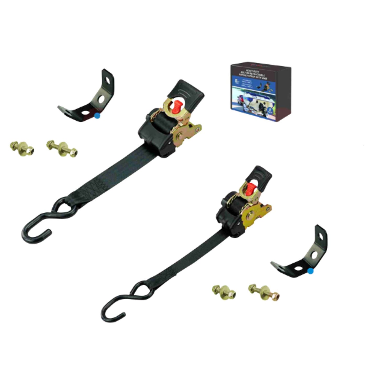 Bolt-On Retractable Ratchet Strap with UMB