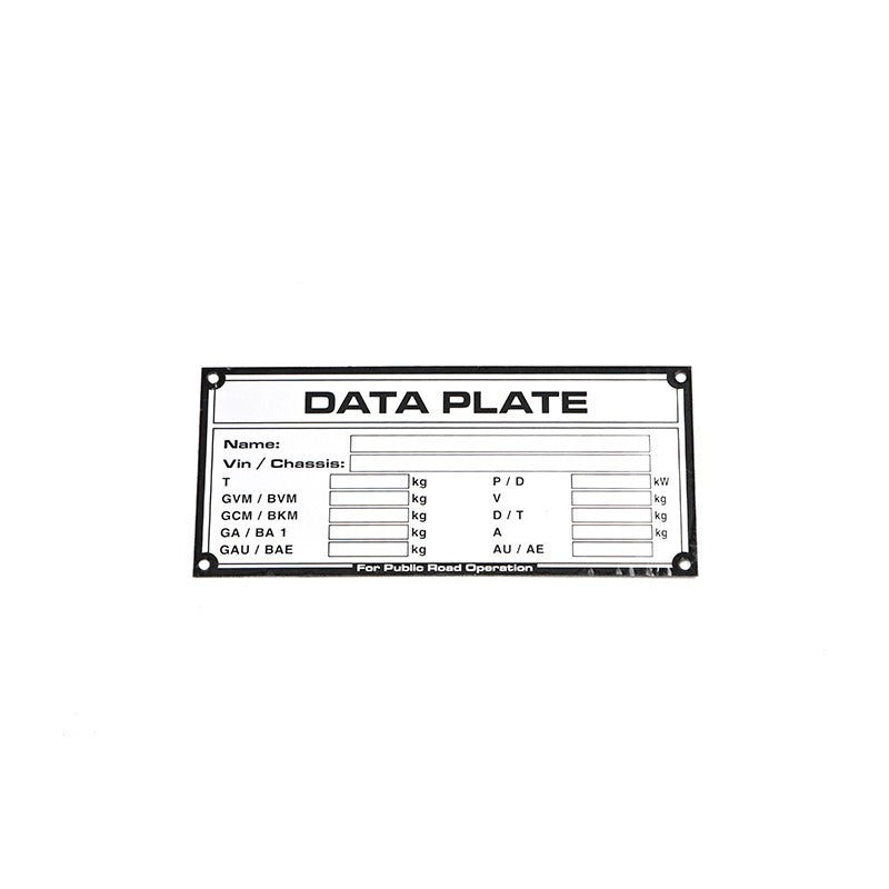 Data Plate