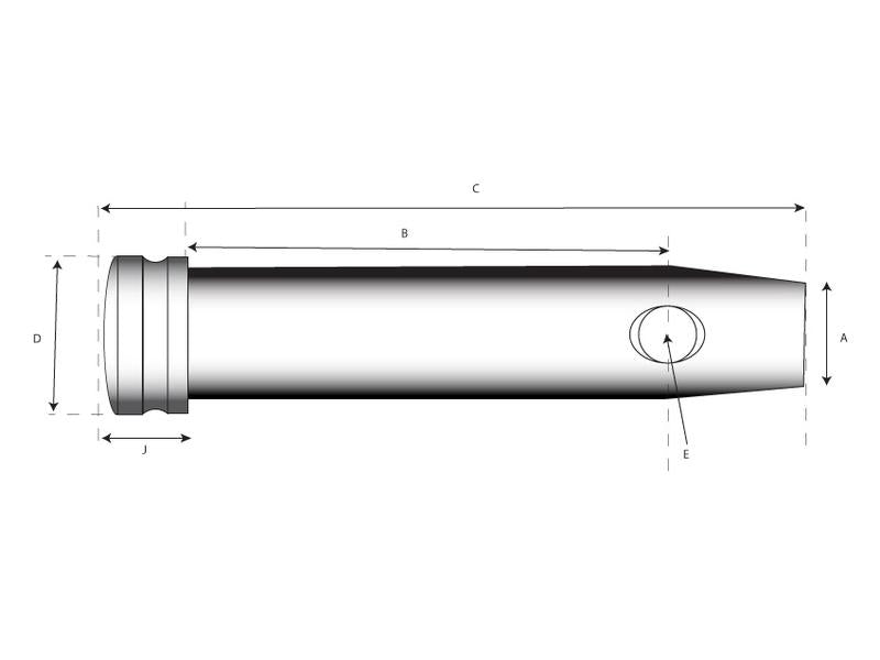 S.69 Top link pin 25x102mm Cat. 2 (Ø25mm)