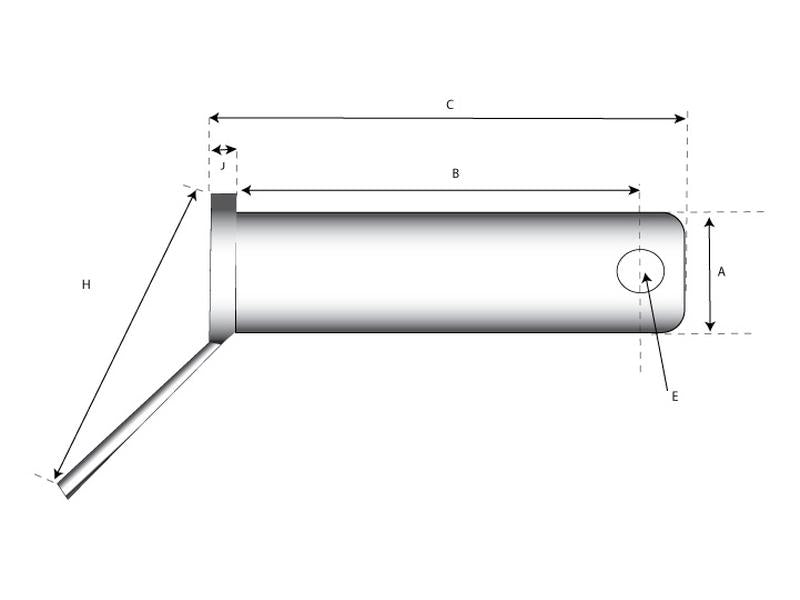 S.8861 Lower link pin - Double shear 28x123mm Cat.2 (Ø28mm)