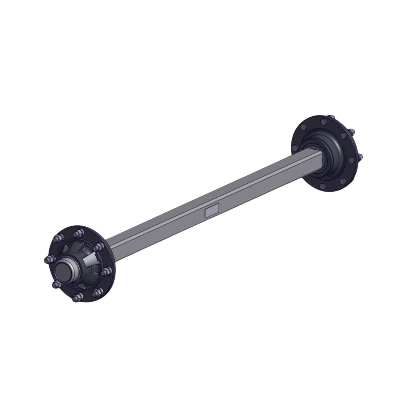 BQ Unbraked Full Beam Axle 80mm SQ 8,000kg