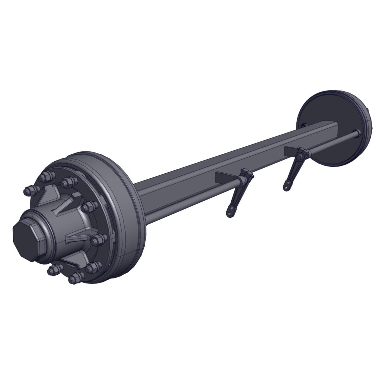 Braked Full Beam Axle 100mm SQ 14,000kg
