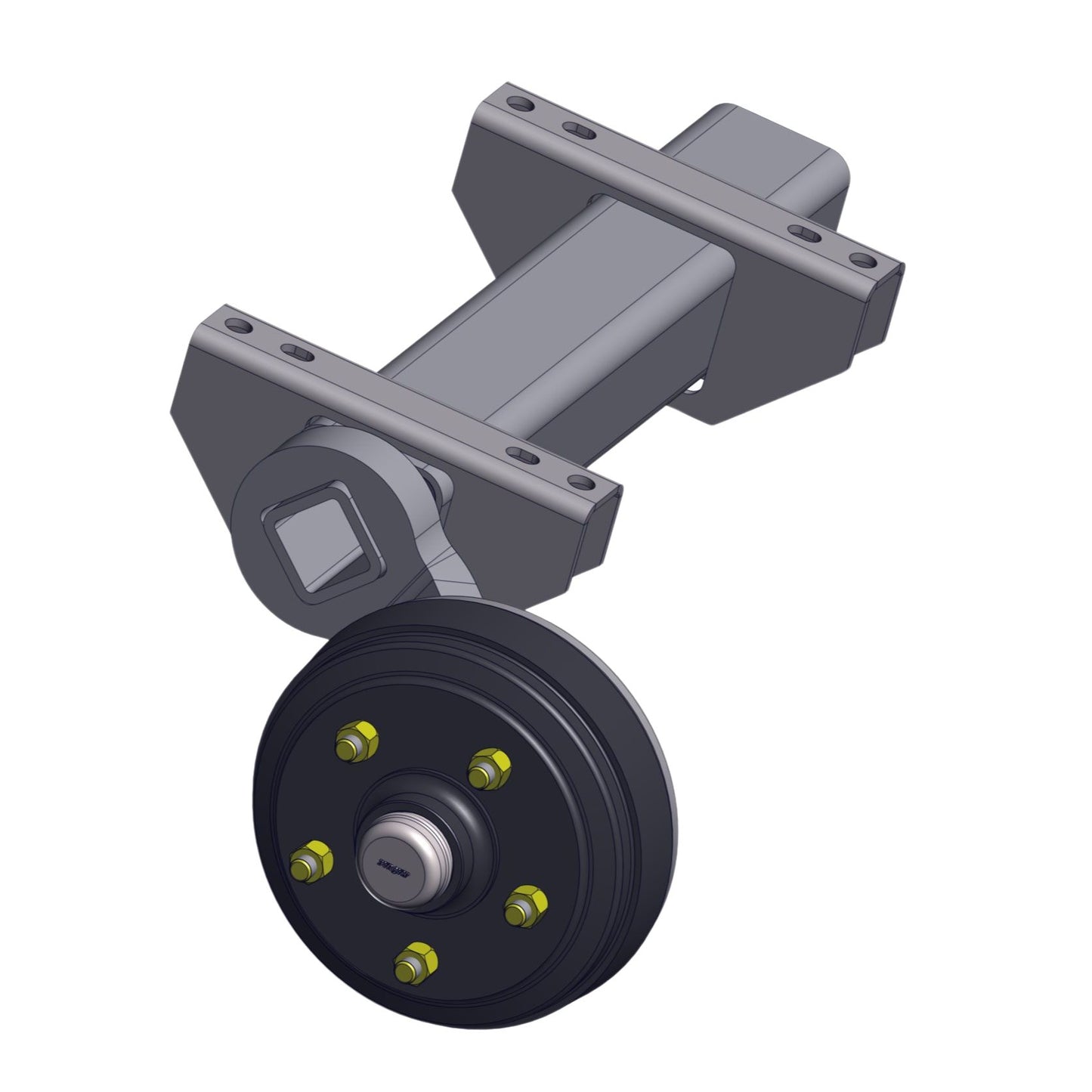 Braked Axle Rubbaride Stub 2,500Kg