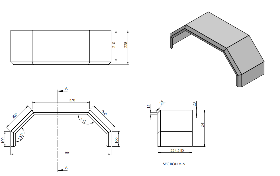 Mudguard 10" - 13" Single Galvanised