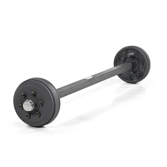 Braked Full Beam Axle 55mm SQ 3,000kg (PCD: 04S (6 or 139.7 Studs & Nuts) | Length: 2,350mm)