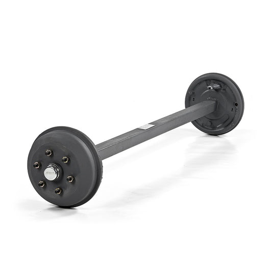 Braked Full Beam Axle 50mm SQ 1,800kg (PCD: 04S (6 or 139.7 Studs & Nuts) | Length: 2,120mm)
