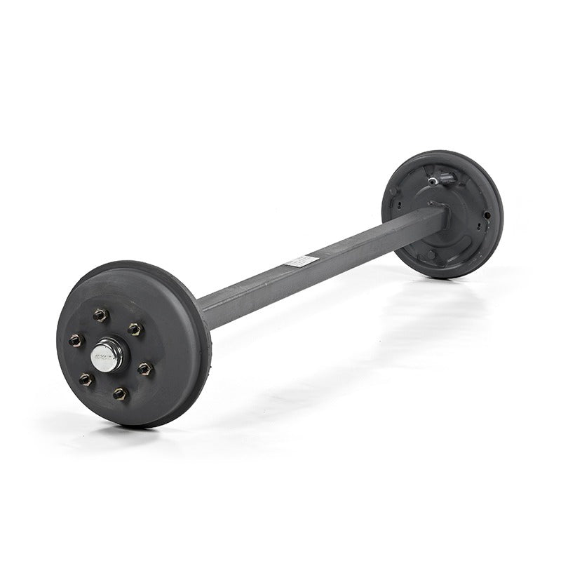 Braked Full Beam Axle 50mm SQ 1,800kg (PCD: 04S (6 or 139.7 Studs & Nuts) | Length: 2,120mm)